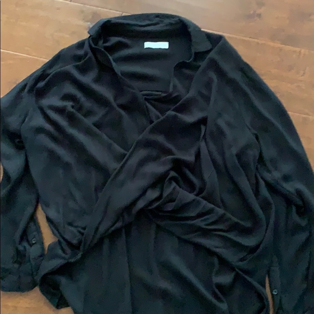 Faux wrap blouse